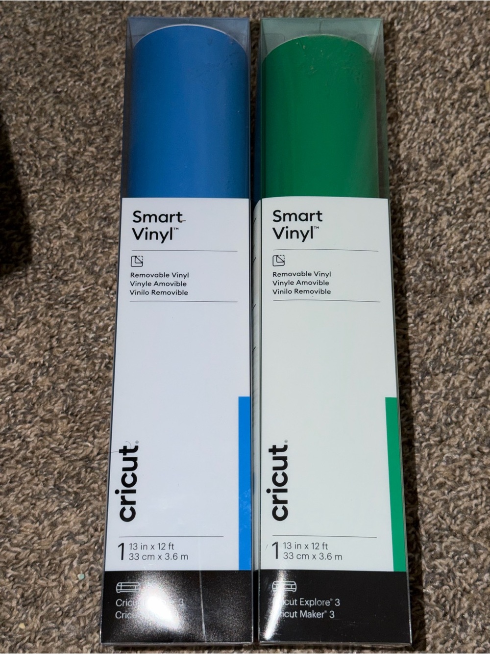 Cricut Smart Vinyl Removable Rolls in Blue & Green